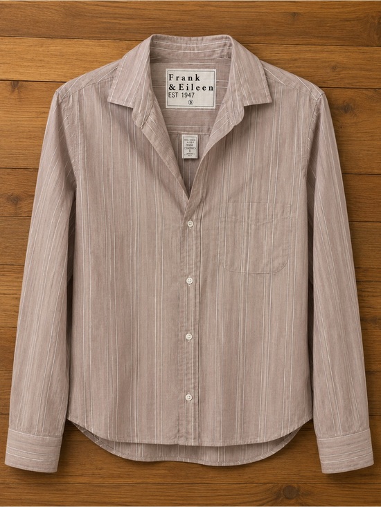 Frank & Eileen Tops - Frank & Eileen Silvio Blush Stripe Italian Cotton Button-Up Shirt Small